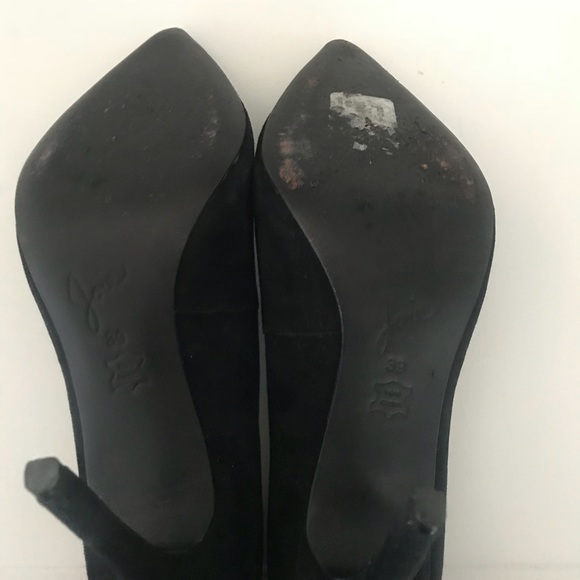 Joie Angelynn Black Suede Wrap-around Heels - Picture 8 of 8